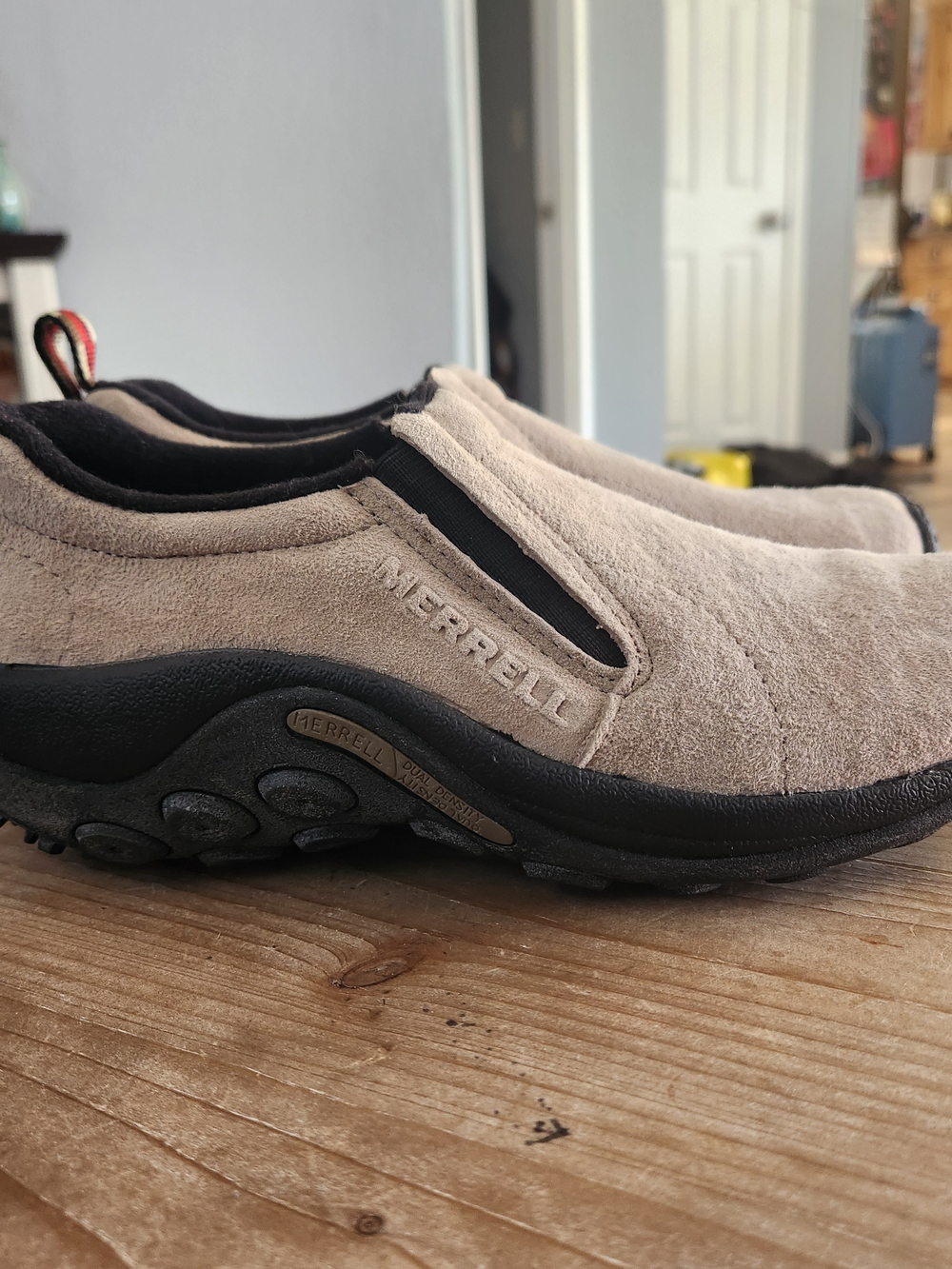 Merrell Jungle Moc Classic Taupe Slip On Loafers Shoes Womens Size 7 Suede